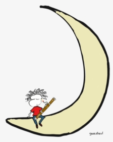 Moon And Bassoon - Cartoon, HD Png Download, Transparent PNG