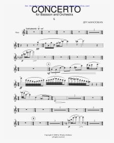 Bassoon Concerto Sheet Music - Sheet Music, HD Png Download, Transparent PNG