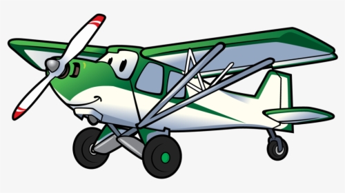 Cartoon Airplane Backcountry Pilot With Cartoon Plane - Transparent Transparent Background Cartoon Aeroplane, HD Png Download, Transparent PNG