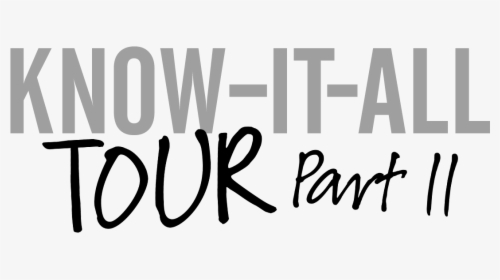 Alessia Cara Know It All Tour - Alessia Cara Know It All Logo Png, Transparent Png, Transparent PNG