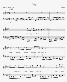Alessia Cara - Stay - Sheet Music - Musescore - Stay - Chasing Cars Piano Sheet Music, HD Png Download, Transparent PNG