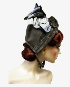 Civil War Era Ladies Felt And Velvet Bonnet Hat - Girl, HD Png Download, Transparent PNG