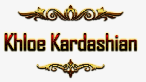 Khloe Kardashian Decorative Name Png - Ganpati Bappa Morya Png, Transparent Png, Transparent PNG