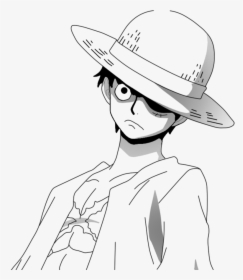 Monkey D Luffy Angery - Luffy Black And White Png, Transparent Png ...