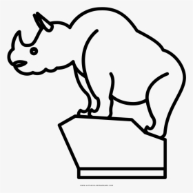 Rhinoceros Coloring Page - Cartoon, HD Png Download, Transparent PNG