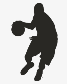 Basketball Clip Art Clipart Silhouette Transparent - Basketball Player Clipart Black, HD Png Download, Transparent PNG