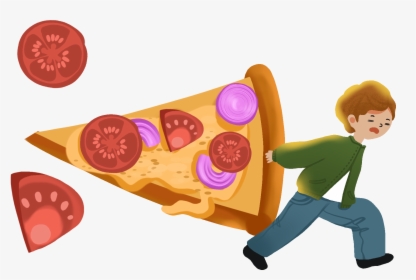 Cartoon Hand Painted Creative Pizza Png And Psd - Cartoon, Transparent Png, Transparent PNG