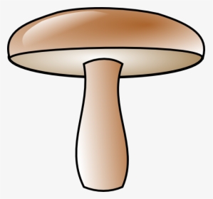 Sliced Mushroom Clipart Black And White - Simple Mushroom Cartoon, HD Png Download, Transparent PNG