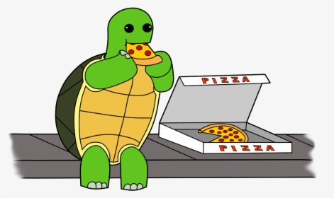 Turtle Eats A Pizza - Eating Turtle Clipart, HD Png Download, Transparent PNG