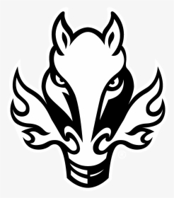 Calgary Flames Logo Black And White - Calgary Flames Horse Head, HD Png Download, Transparent PNG