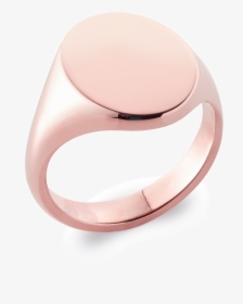 9ct Rose Gold Signet Ring, Oxford Oval - Ring, HD Png Download, Transparent PNG