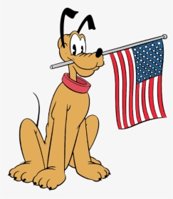 Miscellaneous Holidays Clip Art - Mickey Mouse Holding The American Flag, HD Png Download, Transparent PNG