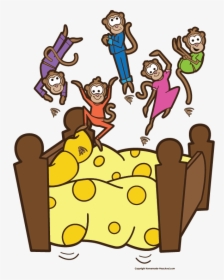 Five Little Monkeys Jumping On The Bed Clipart, HD Png Download, Transparent PNG
