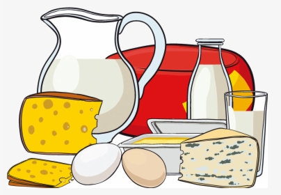 Bottle Dairy Product Clip - Milk And Cheese Clipart, HD Png Download, Transparent PNG