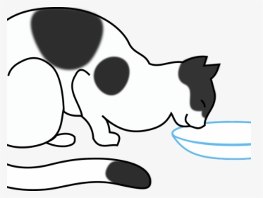 Milk Clipart Milk Drink - Cat Drinking Clip Art, HD Png Download, Transparent PNG