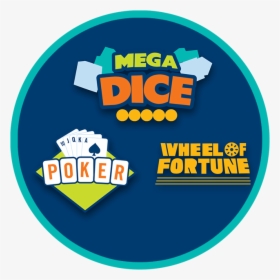 Megadice Poker And Wheel Of Fortune Logo In A Circle - Fia World Motor Sport Council, HD Png Download, Transparent PNG