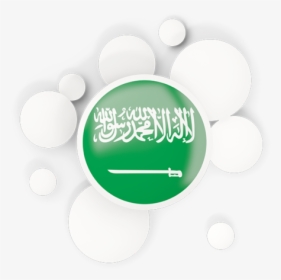 Round Flag With Circles - Saudi Arabia Flag, HD Png Download, Transparent PNG