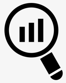 Magnifying Glass With Bar Graph Comments - Magnifying Glass Computer Icon, HD Png Download, Transparent PNG