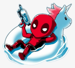 Deadpool Collection Of Free Vector Unicorn On Ui Ex - Deadpool Kawaii En Unicornio, HD Png Download, Transparent PNG