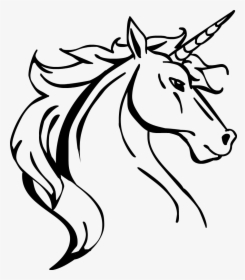 Collection Of Free Tattoo Drawing Unicorn Download - Line Drawing Of A Unicorn, HD Png Download, Transparent PNG