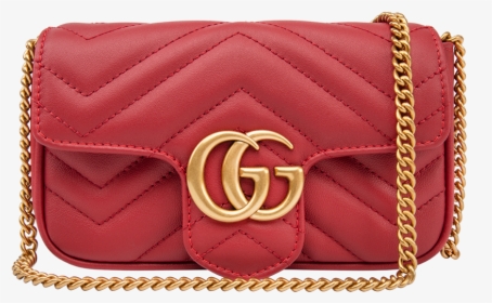 Gucci Gg Marmont Matelassé Leather Super Mini Bag-red - Shoulder Bag, HD Png Download, Transparent PNG