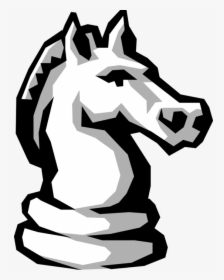 Vector Illustration Of Knight Horse S Head Piece In - Chess Horse, HD Png Download, Transparent PNG