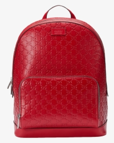 Gucci Signature Backpack Monogram Gg Front Zipper Pocket/embossed - Mens Red Gucci Backpack, HD Png Download, Transparent PNG