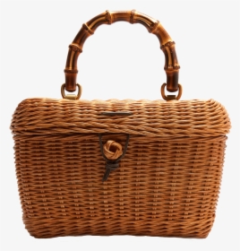 Gucci Cestino Bamboo-handle Wooden Basket Bag, HD Png Download, Transparent PNG
