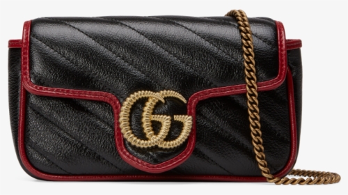Gucci Marmont Super Mini Black Red, HD Png Download, Transparent PNG