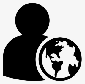 Profile User With Earth Symbol - Globe Stand Icon Png, Transparent Png, Transparent PNG