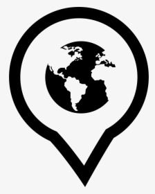 Earth Symbol In Placeholder - Transparent Globe Black And White, HD Png Download, Transparent PNG