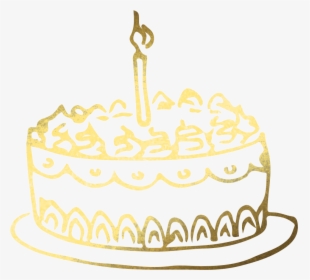 Gold Transparent Birthday Cake - Png Transparent Background Birthday Cake Png, Png Download, Transparent PNG