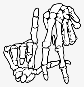Bones Sign La - La Skeleton Hands Transparent Background, HD Png Download, Transparent PNG