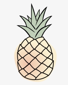 Transparent Pineapple Clipart No Background - Pineapple Cartoon Black And White, HD Png Download, Transparent PNG