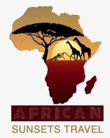 African Sunsets Travel - Africa Map Landscape, HD Png Download, Transparent PNG