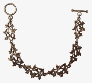 Vintage Sterling Silver Mexico Ivy Leaf Link Bracelet - Necklace, HD Png Download, Transparent PNG