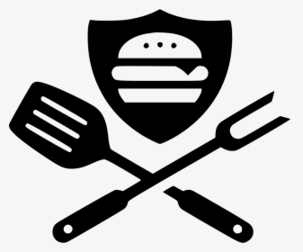 Grilling Hamburger Tools Comments - Retro Food Logo, HD Png Download, Transparent PNG
