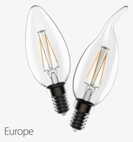B35/ba35 Led Filament Candle Light - Incandescent Light Bulb, HD Png Download, Transparent PNG