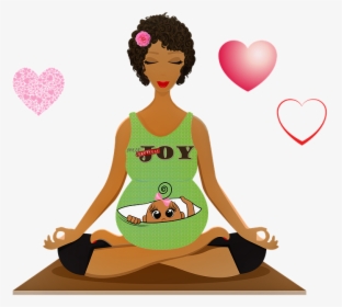 Pregnant Woman Yoga, Afro American, Pregnant, Lady - Mujeres Afro Embarazada Animadas, HD Png Download, Transparent PNG