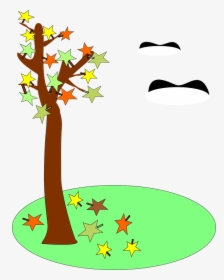 Fall, Leaves, Tree, Season, Birds, Flying - Nature Border Clip Art, HD Png Download, Transparent PNG