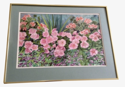 Floral Landscape Pink And Purple Petunia And Geranium - Petunia, HD Png Download, Transparent PNG