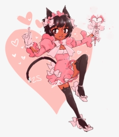 For This One I Made A Magical Cat Girl With Lots Of - Cartoon, HD Png Download, Transparent PNG
