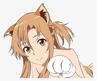Asuna Clipart Cat Girl - Asuna Cat Png, Transparent Png, Transparent PNG