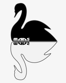 Duck Black Swan Bird Logo Silhouette - Swan Line Art Silhouette, HD Png Download, Transparent PNG