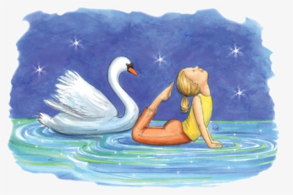 Swan Pose Kids Yoga , Transparent Cartoons - Swan Pose Kids Yoga, HD Png Download, Transparent PNG