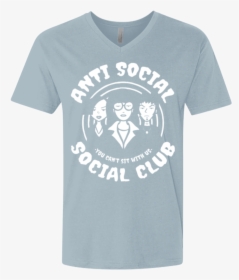 Anti Social Club Men S Premium V Neck - Active Shirt, HD Png Download, Transparent PNG