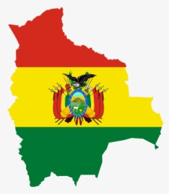 Bolivia Flag Map - Bolivia Map And Flag, HD Png Download, Transparent PNG