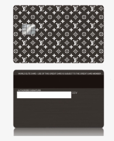 Louis Vuitton Inspired Black Metal Credit Debit Card - Louis Vuitton Visa Card, HD Png Download, Transparent PNG