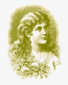 Vintage Flower Girl - Illustration, HD Png Download, Transparent PNG
