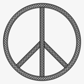 Decorative Chain Peace Sign - Symbol With Circle And Line, HD Png Download, Transparent PNG